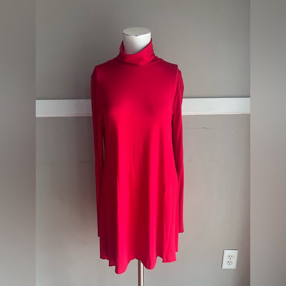 Michael Lauren Vibrant Red Long Sleeve Tunic Size S